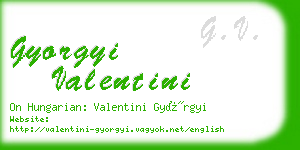 gyorgyi valentini business card